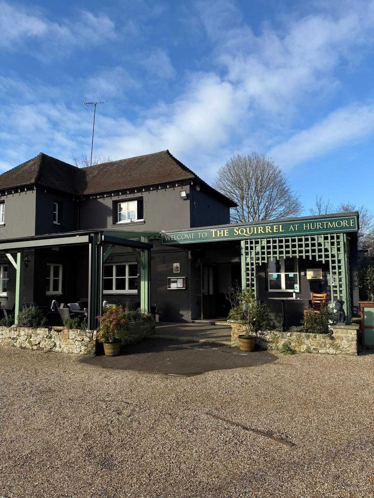 The Squirrel Inn pub and garden